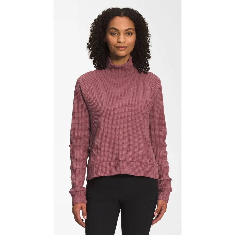 The North Face Chabot Mock Neck Pullover Sweater Waffle Knit Medium $65